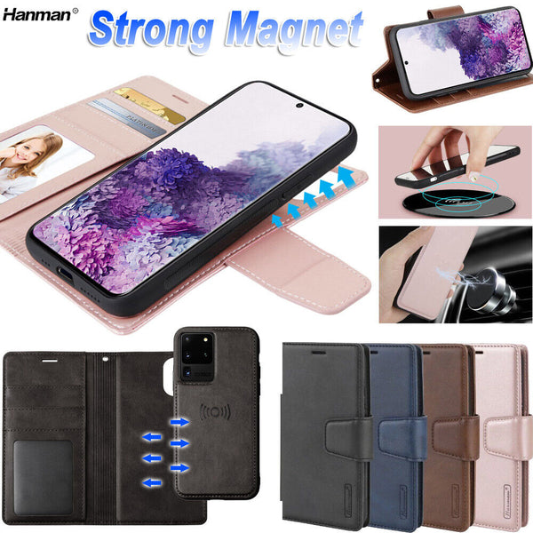 2in1 Magnet Hanman Wallet Flip Case Cover For Samsung Galaxy S24 Ultra