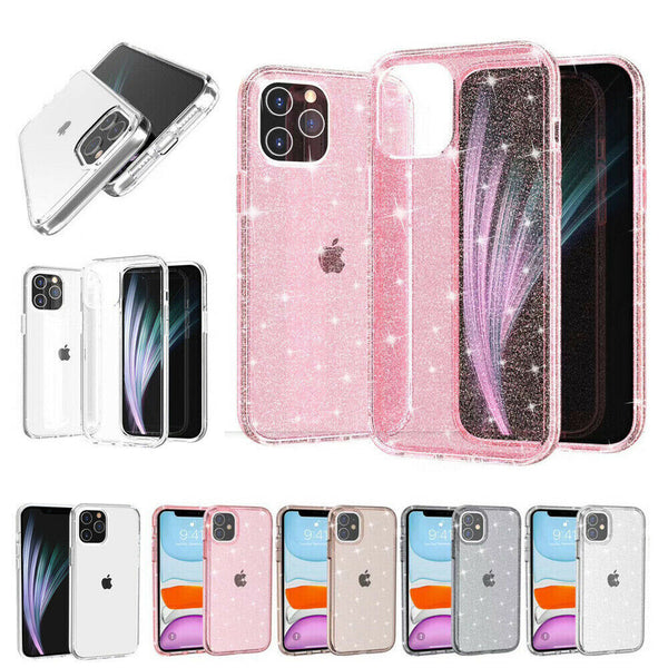 For Apple iPhone 15 Plus Symmetry Glitter Hybrid Heavy Duty Back Case