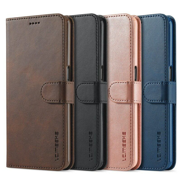 Premium iMeeke Leather Wallet Flip Phone Case For Oppo A18 4G