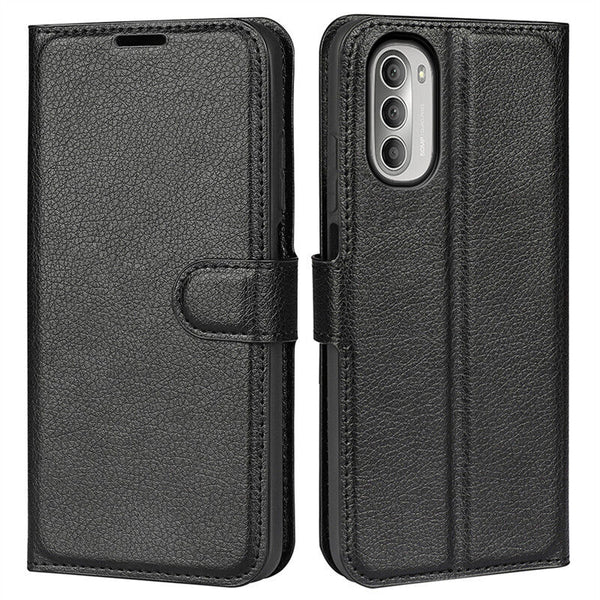 For Moto G53 /  E13 Premium PU Leather Wallet Flip Phone Case Cover