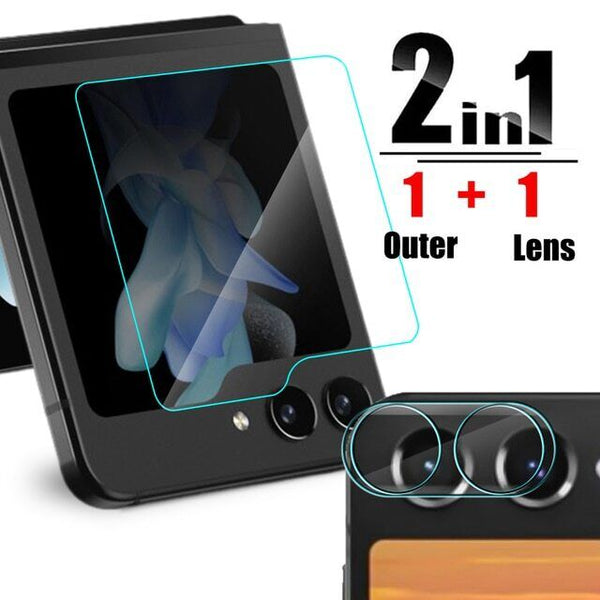 For Samsung Galaxy Z Flip 5 Screen and lens Tempered Glass Back Screen Protector