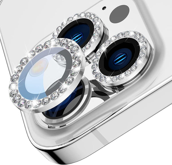 For Apple iPhone 15 Diamond Metal Individual Ring Camera Glass Protector