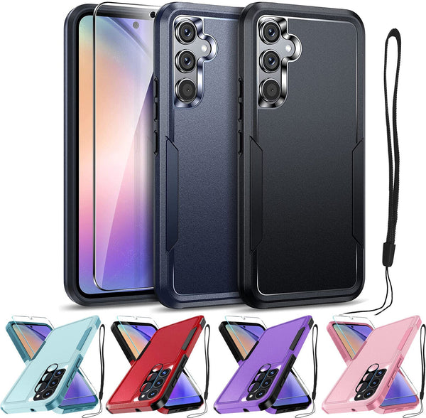 For Samsung Galaxy A25 All in1 Dual Layer Tough Cover Rugged Case