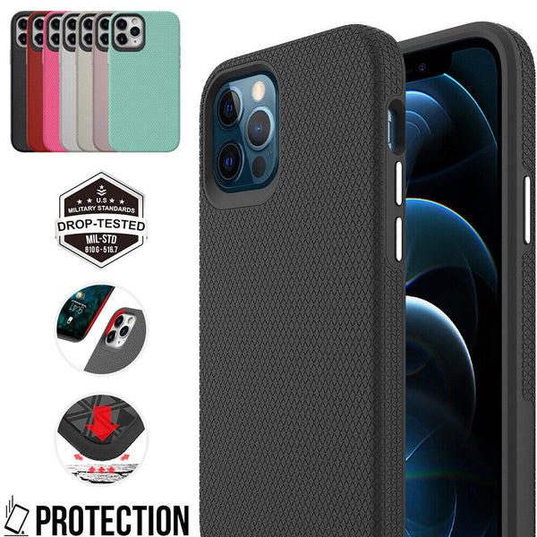 For Apple iPhone 15 Pro Max New Un-Slip Liquid Dual Armor Case Heavy Duty Cover