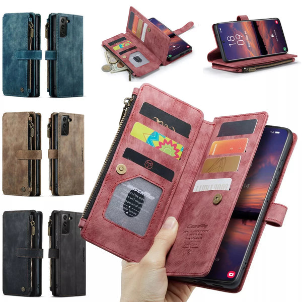 For Galaxy S24 FE 5G Caseme Durable Wallet Zipper Holder Phone Case