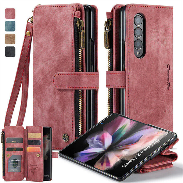 For Samsung Galaxy Z Fold 6 5G Caseme Double wallet Flip Zipper Case Phone Cover