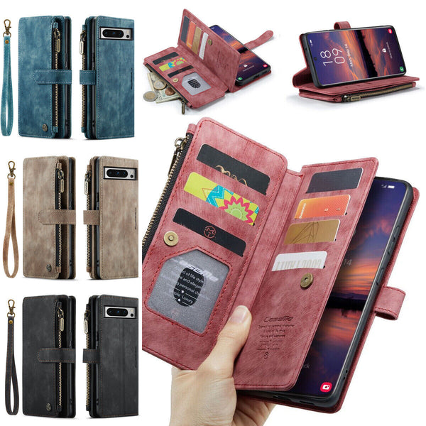 For Google Pixel 9 Pro 5G Caseme Durable Wallet Zipper Holder Phone Case