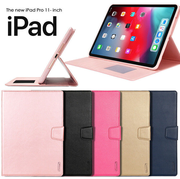 For Apple iPad Air 11 inch 2024 Hanman Leather Flip Wallet Stand Cover Case