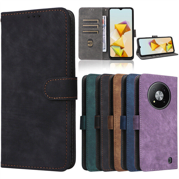 For Optus X Pro 5G New Matte Leather Wallet Flip Phone Case Cover