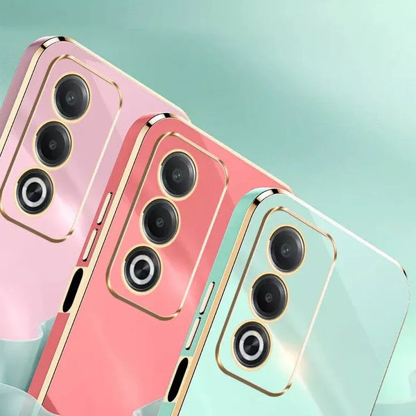 For Oppo A40 4G Luxury Plating Soft Gel Shell Shockproof Cover Phone Case