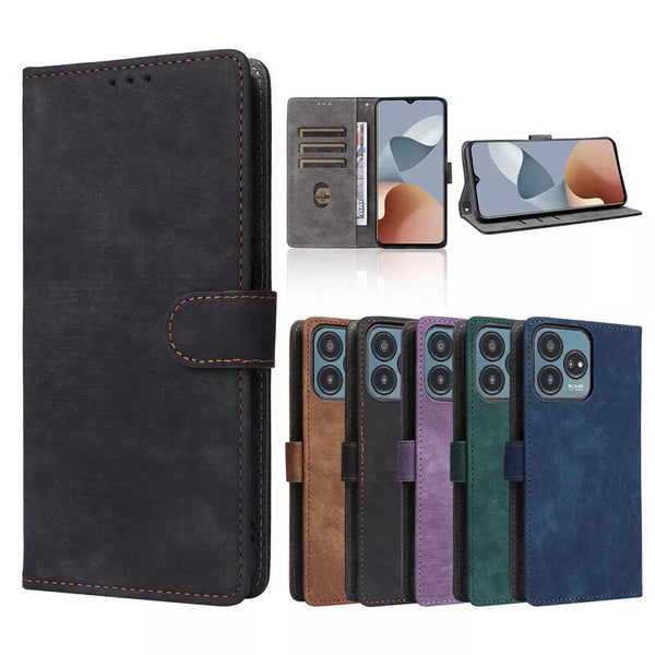 For Optus X Tap 3 new Matte Leather Wallet Flip Phone Case Cover