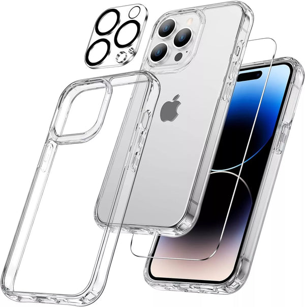 3 in 1 For Apple iPhone 16 Pro Max / iPhone 16 Pro / iPhone 16 Plus / iPhone 16 Shockproof Clear Gel TPU Case Cover