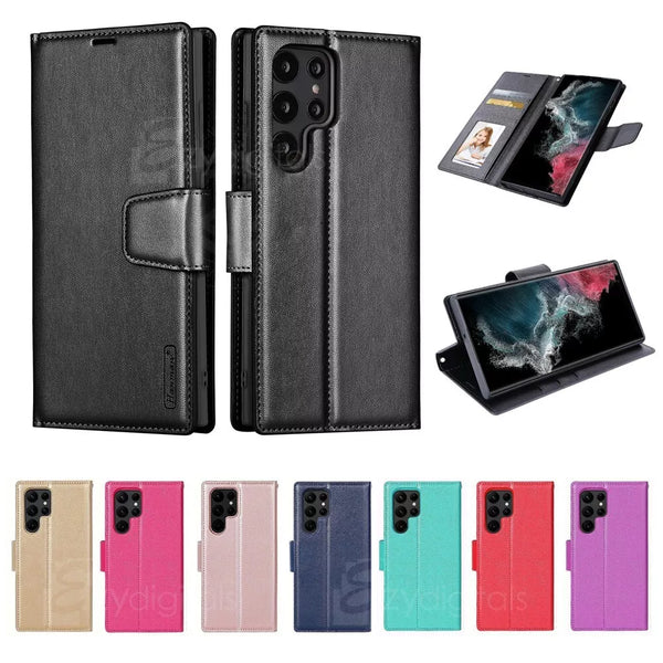 For Samsung Galaxy S25 Plus 5G Luxury Leather Phone Wallet Flip Case Cover