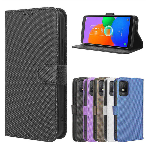 For New Telstra T-Inspire Leather Wallet Flip Phone Case Cover