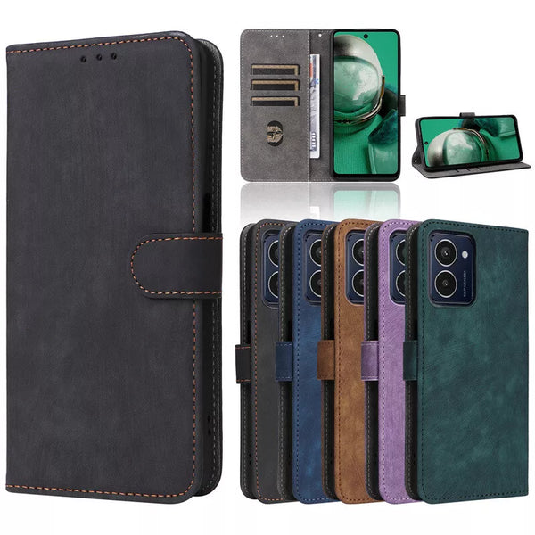 New Matte Leather Wallet Flip Phone Case Cover For HMD Pulse Pro / HMD Pulse+