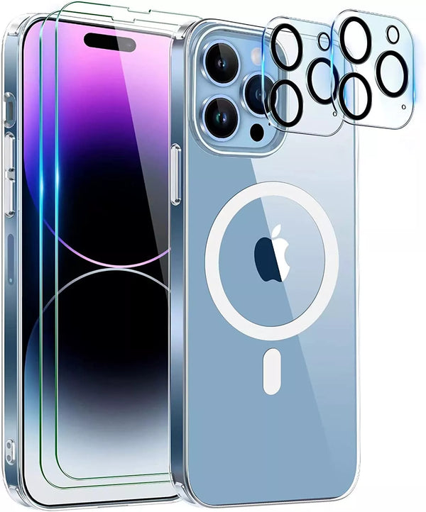 For Apple iPhone 16 Pro Max / iPhone 16 Pro / iPhone 16 Plus / iPhone 16 Magnetic Clear Shockproof Compatible MagSafe Case