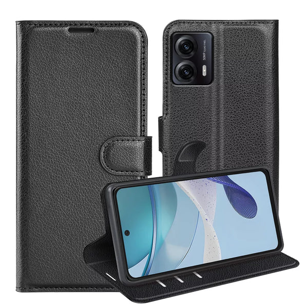 Premium Leather Wallet Case Flip Cover For Motorola Moto G75 5G