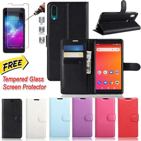 New Premium PU Leather Wallet PHONE Case TPU Flip Cover For Optus X Start 3 4G+