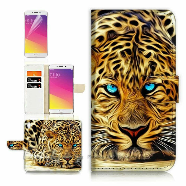 Leopard TPU Phone Wallet Case Cover For New Optus X Start 2  - 21046