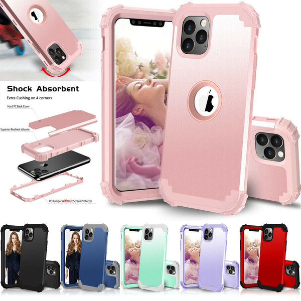 For Apple iPhone 13 Pro Max SE Rubber Shockproof Heavy Duty Hard Back Case Cover