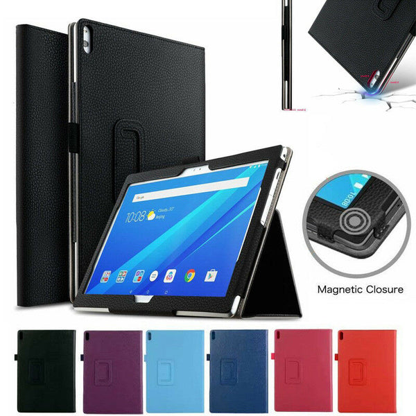 Premium Lenovo Tab 4 8 / 10 / 10 Plus Inch Tablet Leather Case Cover 8" 10" + SP