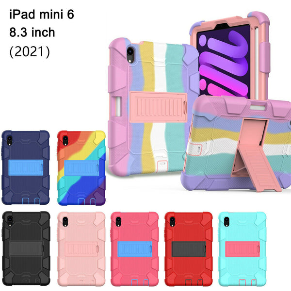 For Apple iPad mini 6 8.3 Heavy Duty Pencil Holder Kickstand Survivor Case Cover