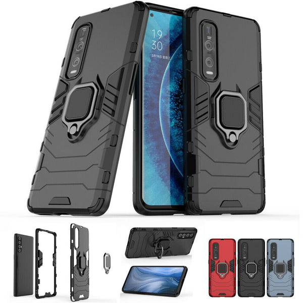 For Oppo Find X3 X5 Pro/ Neo / Lite Rotating Ring Holder Kickstand Magnetic Case