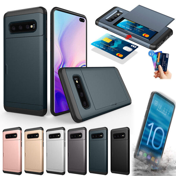 For Samsung Galaxy S10 S10E S10+ Plus Double Card Space Armor Strong Case Cover