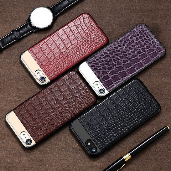 New Luxury Crocodile Leather Back Cover Case For Apple iPhone 8 & 8 Plus