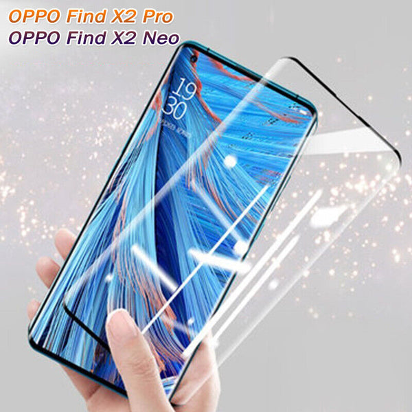 For OPPO Find X2 X3 X5 Pro Curved Edge Coverage Tempered Glass Screen Protector