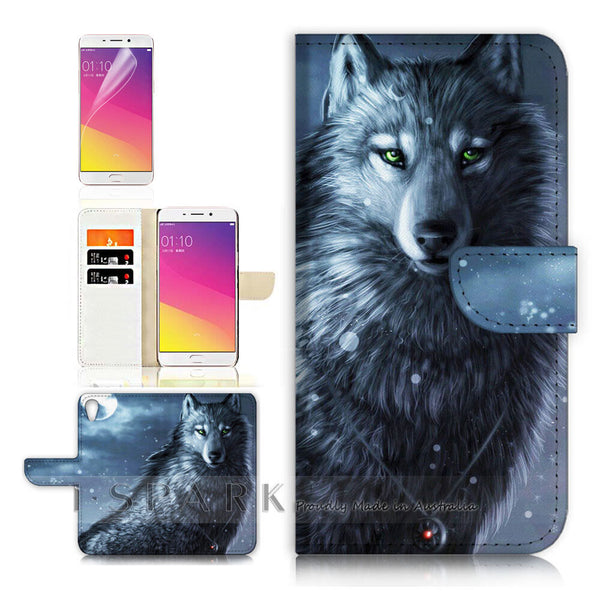 Wolf TPU Phone Wallet Case Cover For New Telstra Essential Smart 2   - 31014