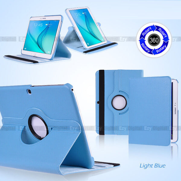 LightBlue360°Rotating Flip case cover For  Samsung Galaxy Tab A  8.0" T350