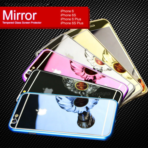 Colorfull Mirror Tempered Glass Screen Protector for Apple iPhone 6 6S Plus