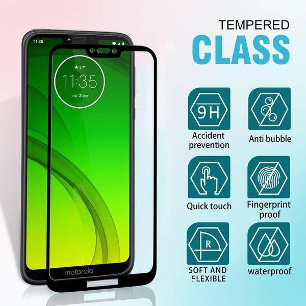 9H Full Coverage Tempered Glass Screen Protector for Motorola MOTO G8 / G7 Power