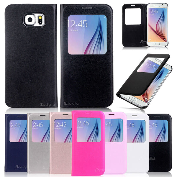 New Smart S-view Flip Case Cover For Samsung Galaxy S6