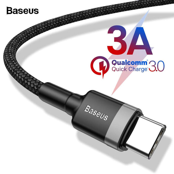 BASEUS USB-C Type-c 3A Fast Charging Cable For Samsung S10 /Pixel 3 /Mate 20 Pro