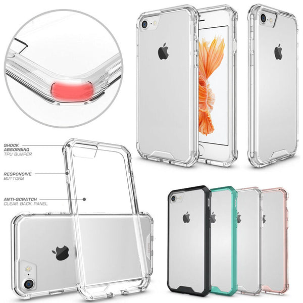 SlimGrip Shockproof Hybrid Protective Case TPU Trim Bumper for iPhone 8 & 8 Plus