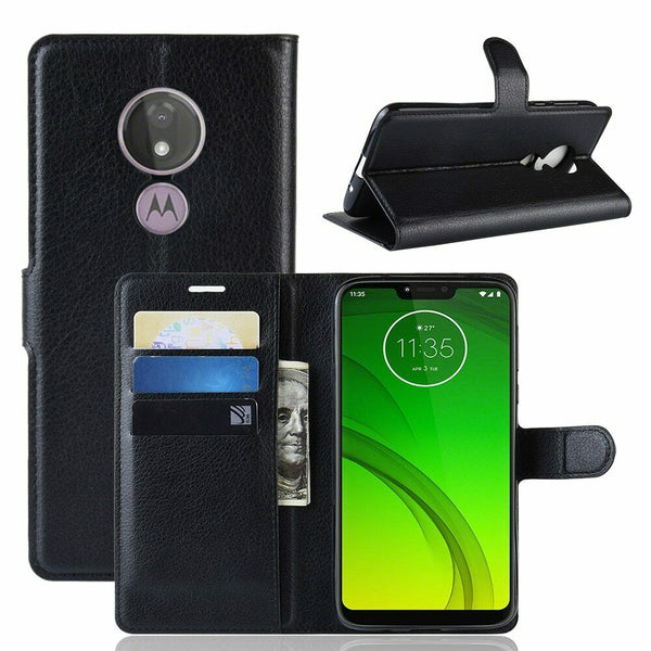 For MOTO G7 G8 Power Lite Leather Wallet Flip Phone Case Cover Screen Protector