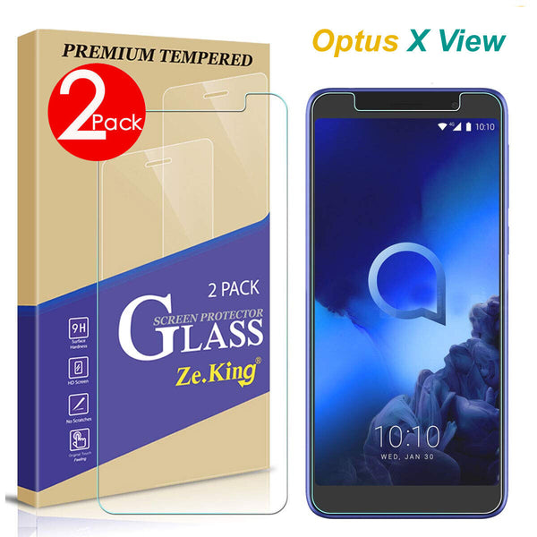 2 PACK Premium Tempered Glass Screen Protector For Telstra Evoke Plus +