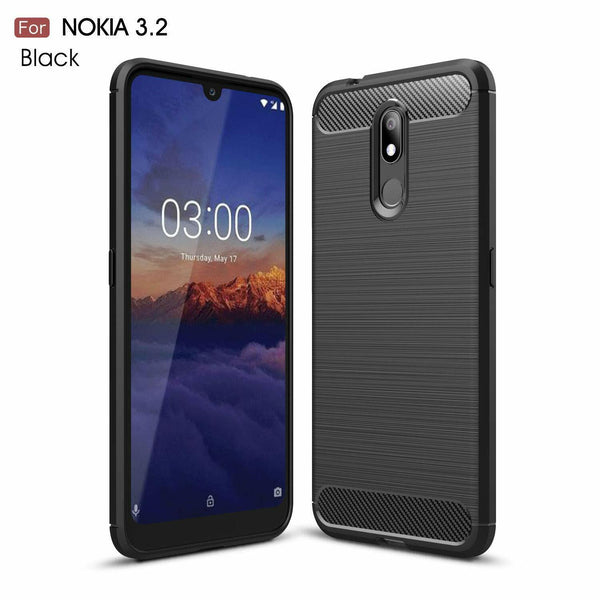 NOKIA 2.3/ 5.3/ 6.2/ 7.2 -Shockproof Protective Carbon TPU Cover Anti Knock Case