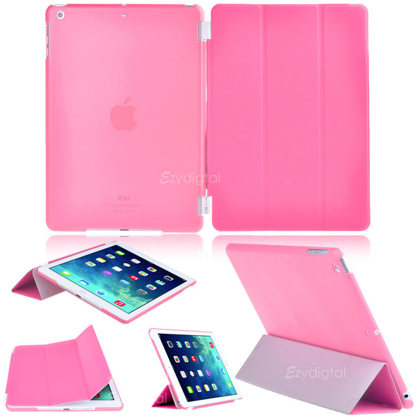 PINK Flip Smart Cover + Back Matte Case For Apple iPad Air iPad 5