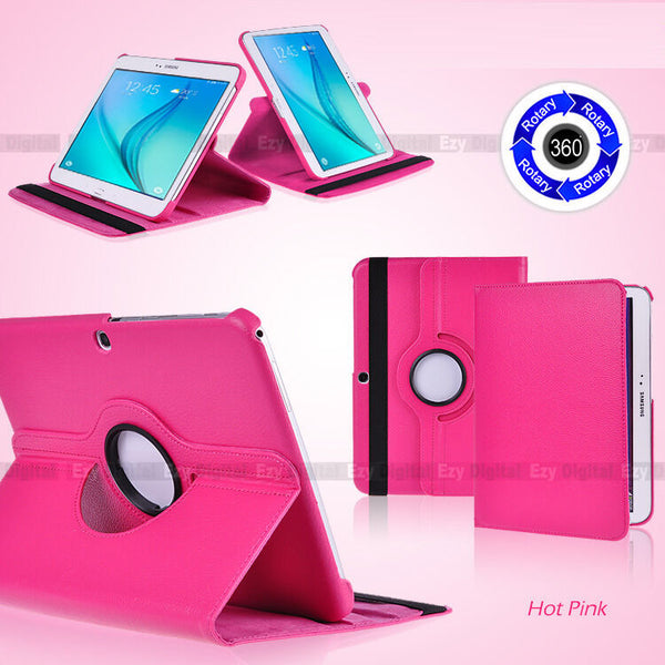 Hot Pink 360°Rotating Flip case cover For Samsung Galaxy Tab A 8.0" T350