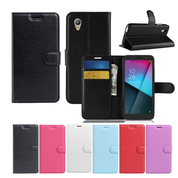 New Premium PU Leather Wallet PHONE Case TPU Cover For New Telstra Essential 2