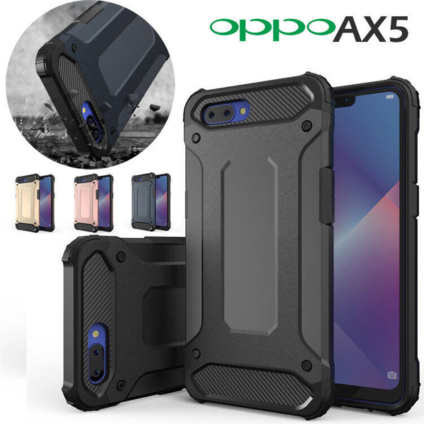 For Oppo AX5 Deluxe SHOCK-ABSORBERS Hybrid Dual layer Case TPU Shock Proof Cover