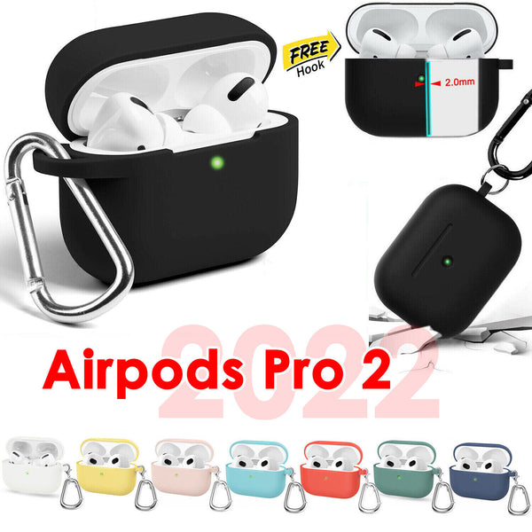 For Apple Airpods Pro 2 2022 Durable Shockproof Skin Charging Case Rubber Cover