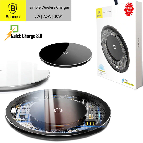 New Baseus Fast Qi Simple Wireless Charger Pad for Samsung Galaxy Note20 Ultra