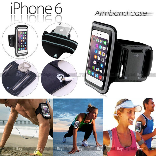 BLACK Running GYM Armband Case For Apple iPhone SE 5 5S 6 6S 7 8 Plus & iPhone X