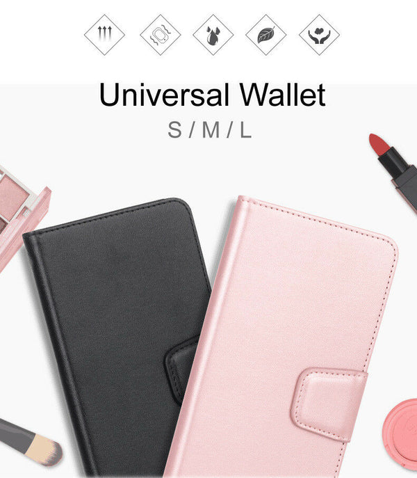 Premium Hanman Universal Leather Wallet Flip Case Cover For JB Vivo X50 Lite