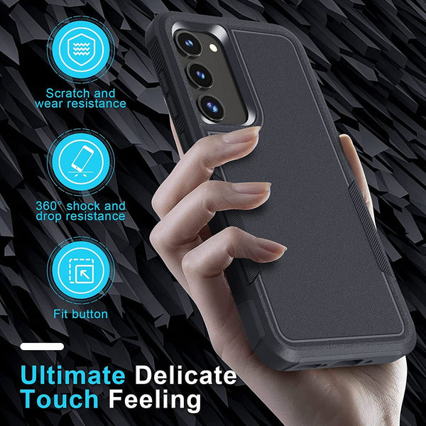 All in 1 Dual Layer Tough Cover Rugged Case For Samsung Galaxy A14