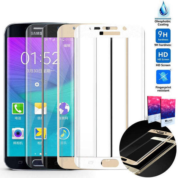 Full Coverage Tempered Glass Screen Protector For Samsung Galaxy S7 S6 Edge S8